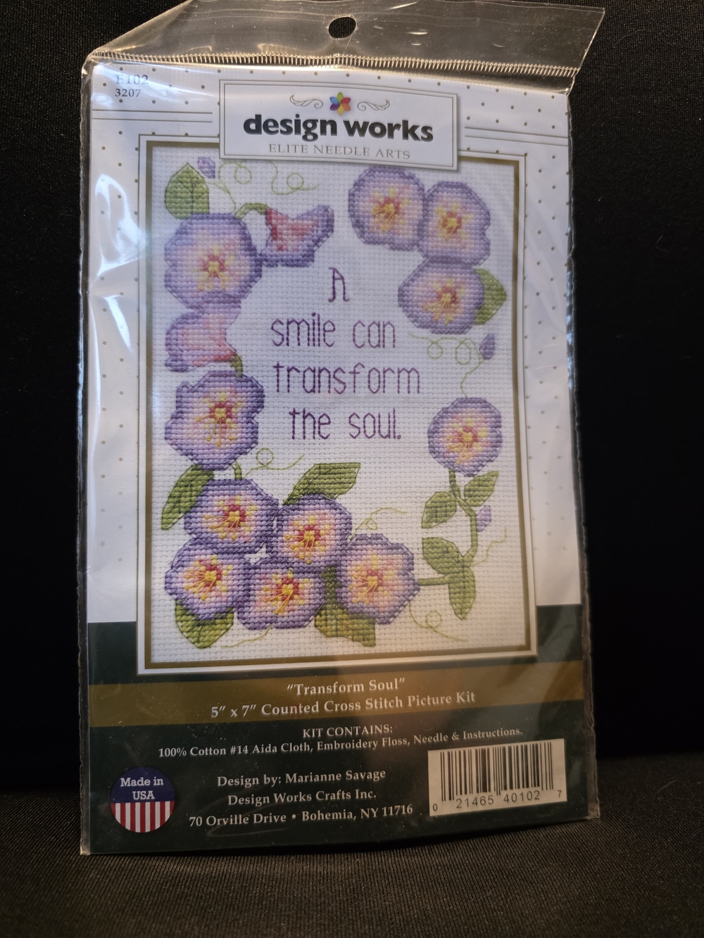 Design Works Transform Soul Floral Counted Cross Stitch Kit